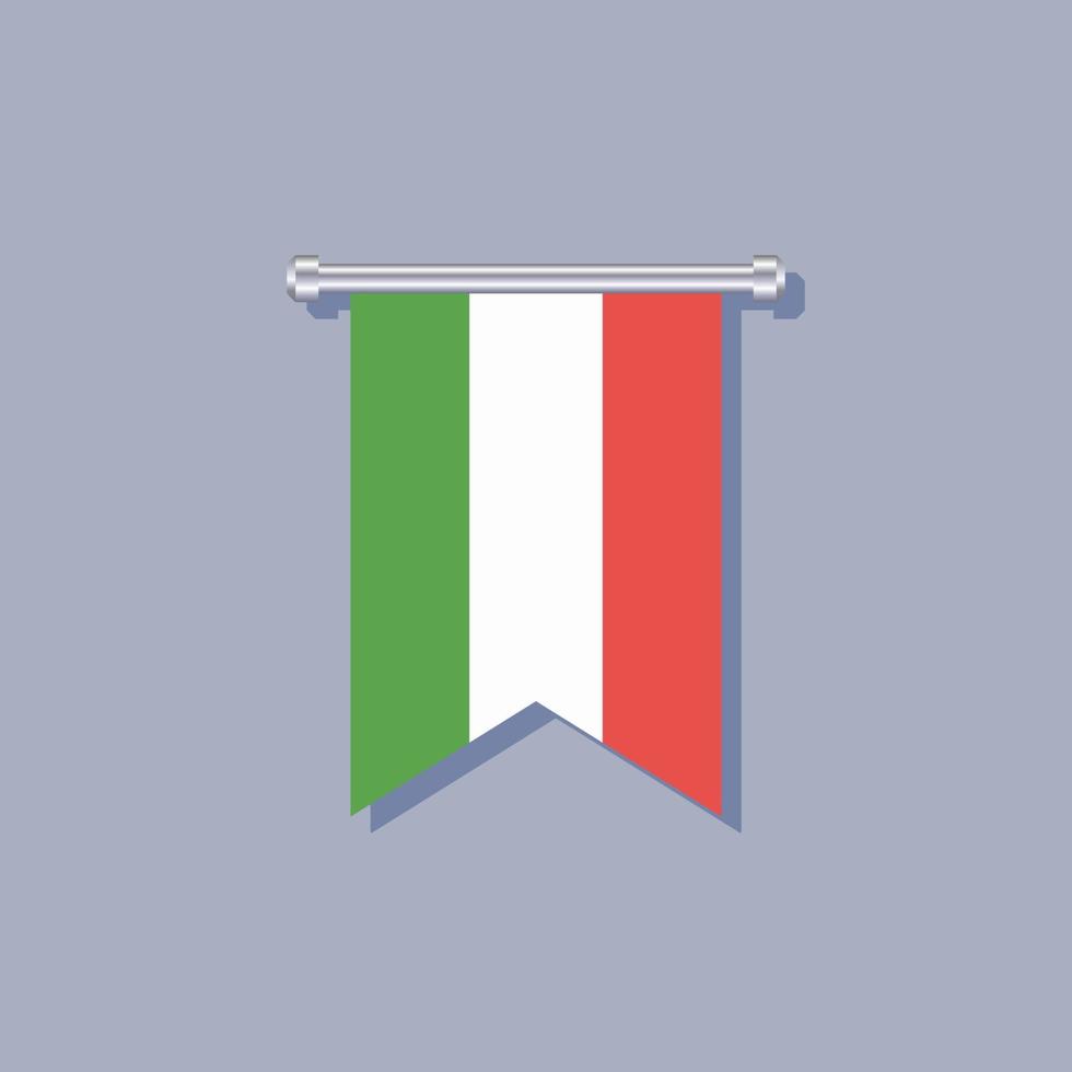 illustration du modèle de drapeau italien vecteur