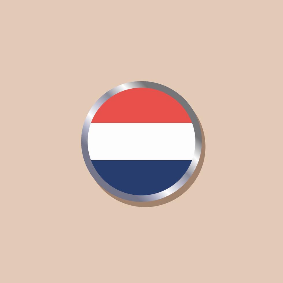 illustration du modèle de drapeau des pays bas vecteur