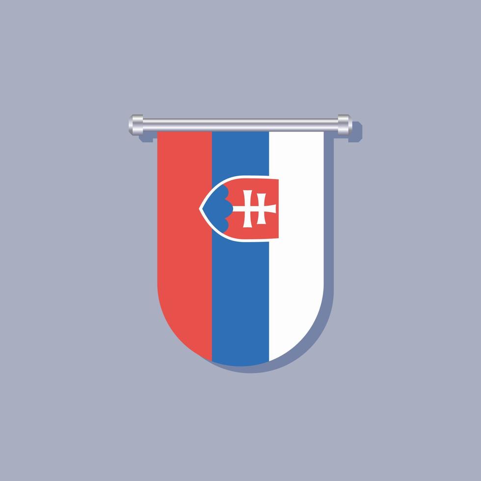 illustration du modèle de drapeau de la slovaquie vecteur