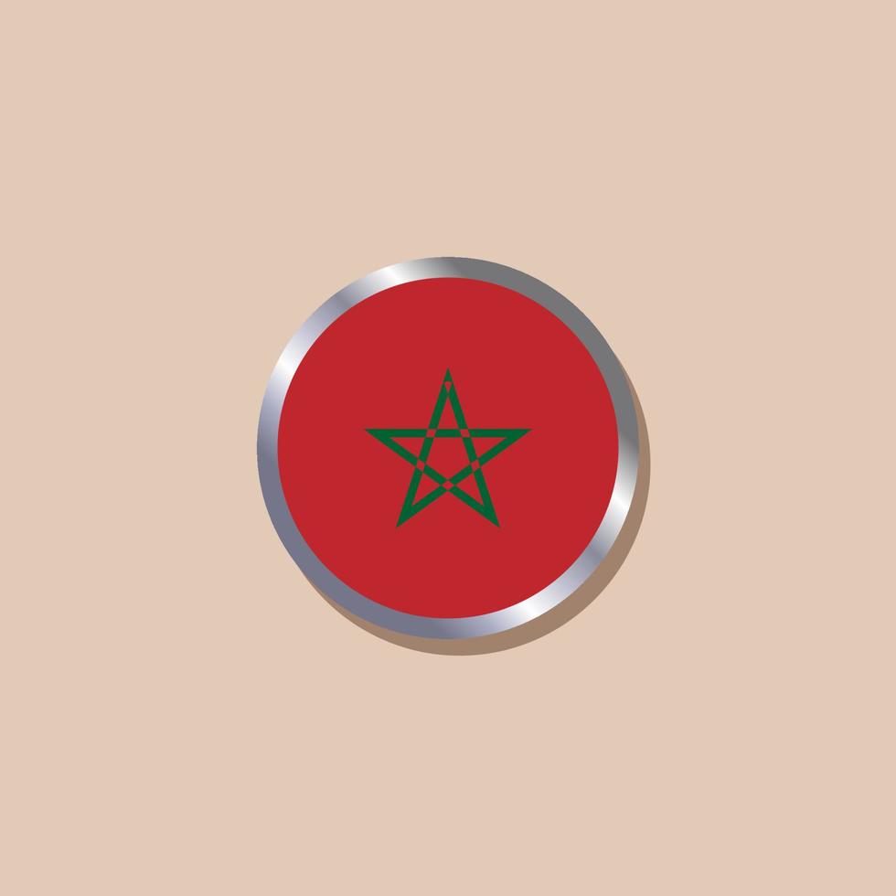 illustration du modèle de drapeau marocain vecteur