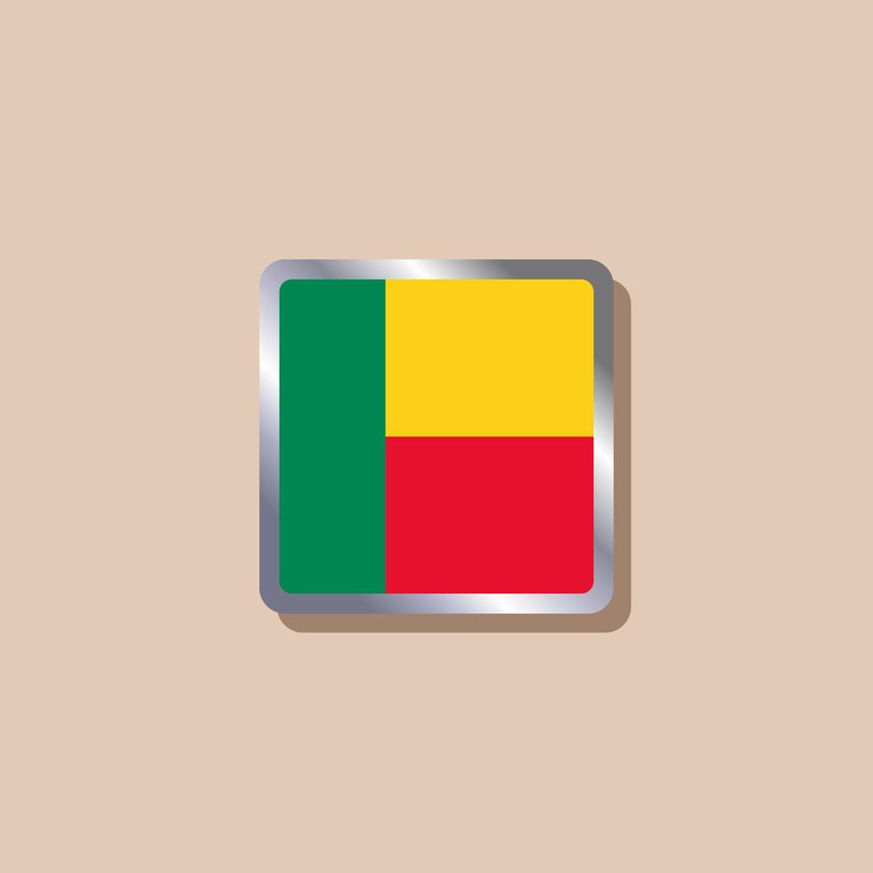 illustration du modèle de drapeau du bénin vecteur