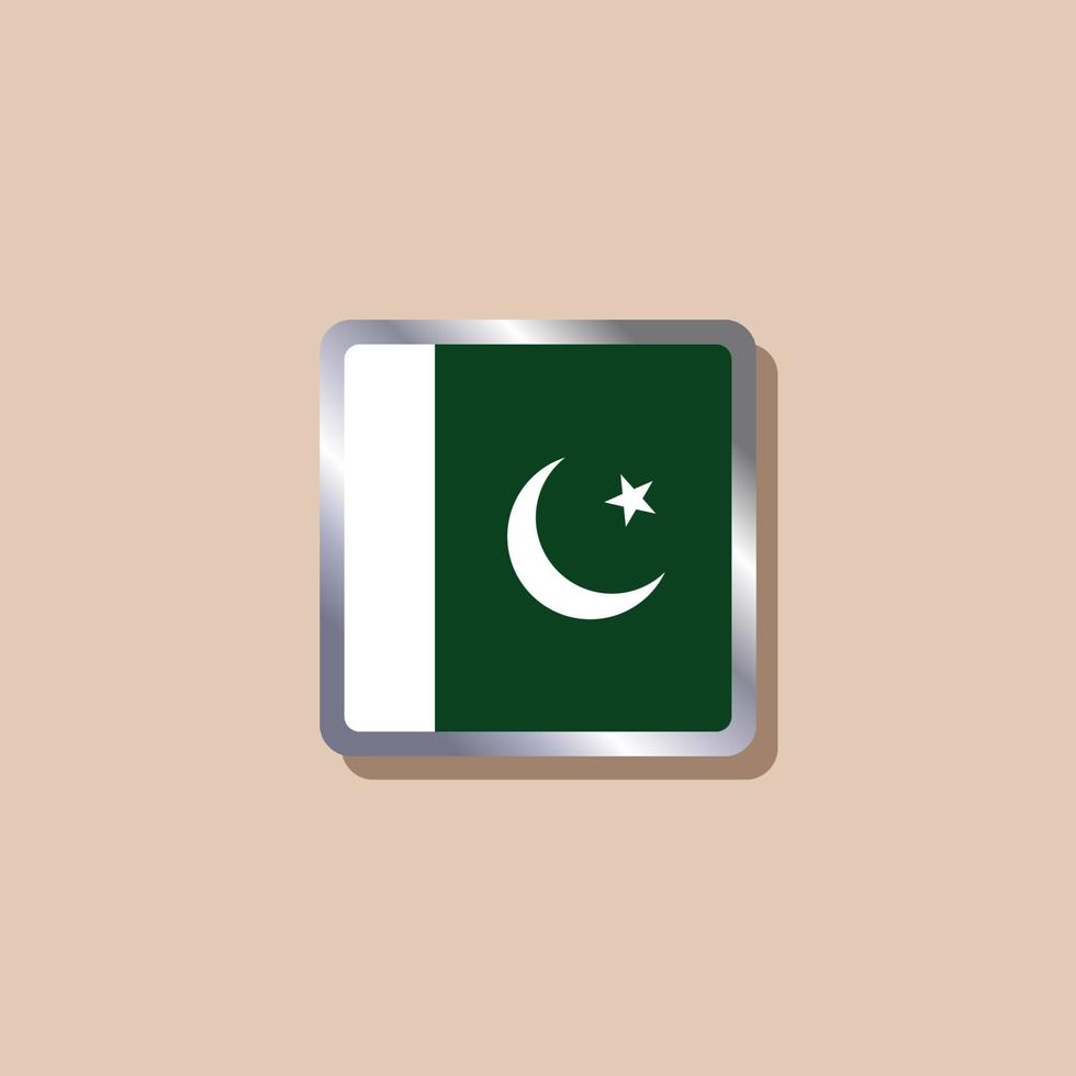 illustration du modèle de drapeau du pakistan vecteur