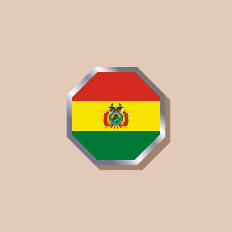 illustration du modèle de drapeau de la bolivie vecteur