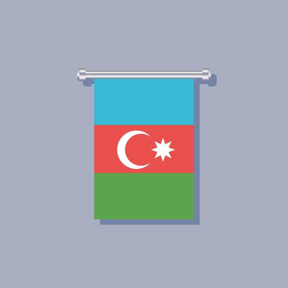 illustration du modèle de drapeau azerbaïdjanais vecteur