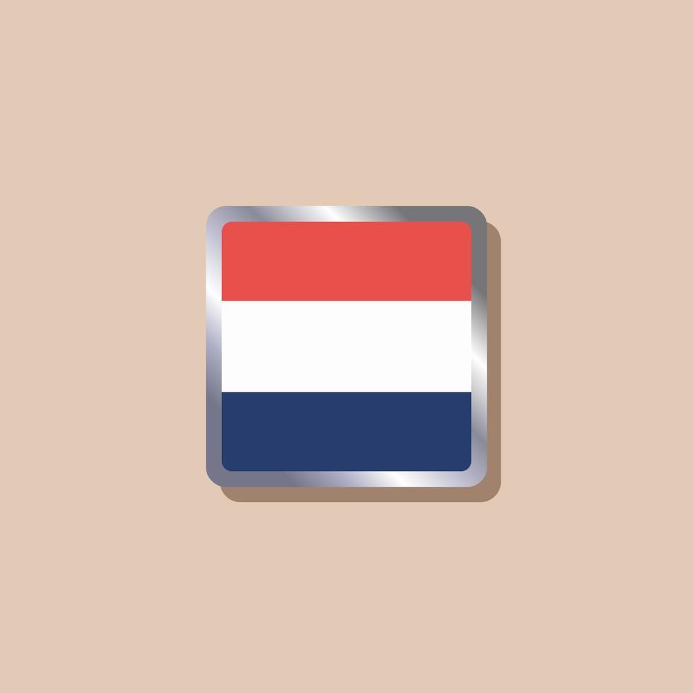 illustration du modèle de drapeau des pays bas vecteur