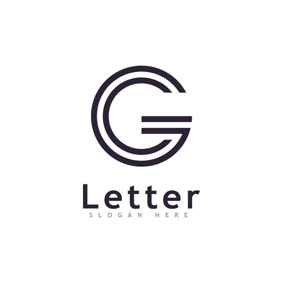 g logo vecteur modèle créatif g lettre initiales création de logo