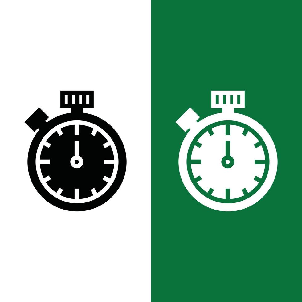 logo d'icône de chronomètre de football ou de football en style glyphe vecteur