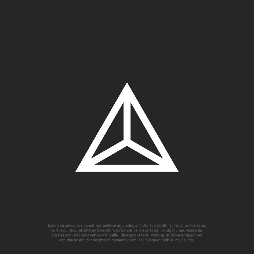 unir le triple triangle comme un vecteur de logo d'entreprise de symbole de triangle