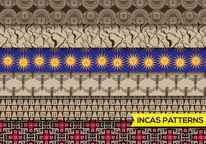 Incas mayans patterns set free vecteur