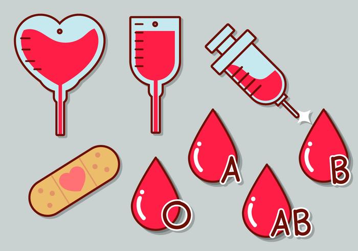 Ensemble d'icônes vectorielles de Blood Drive vecteur