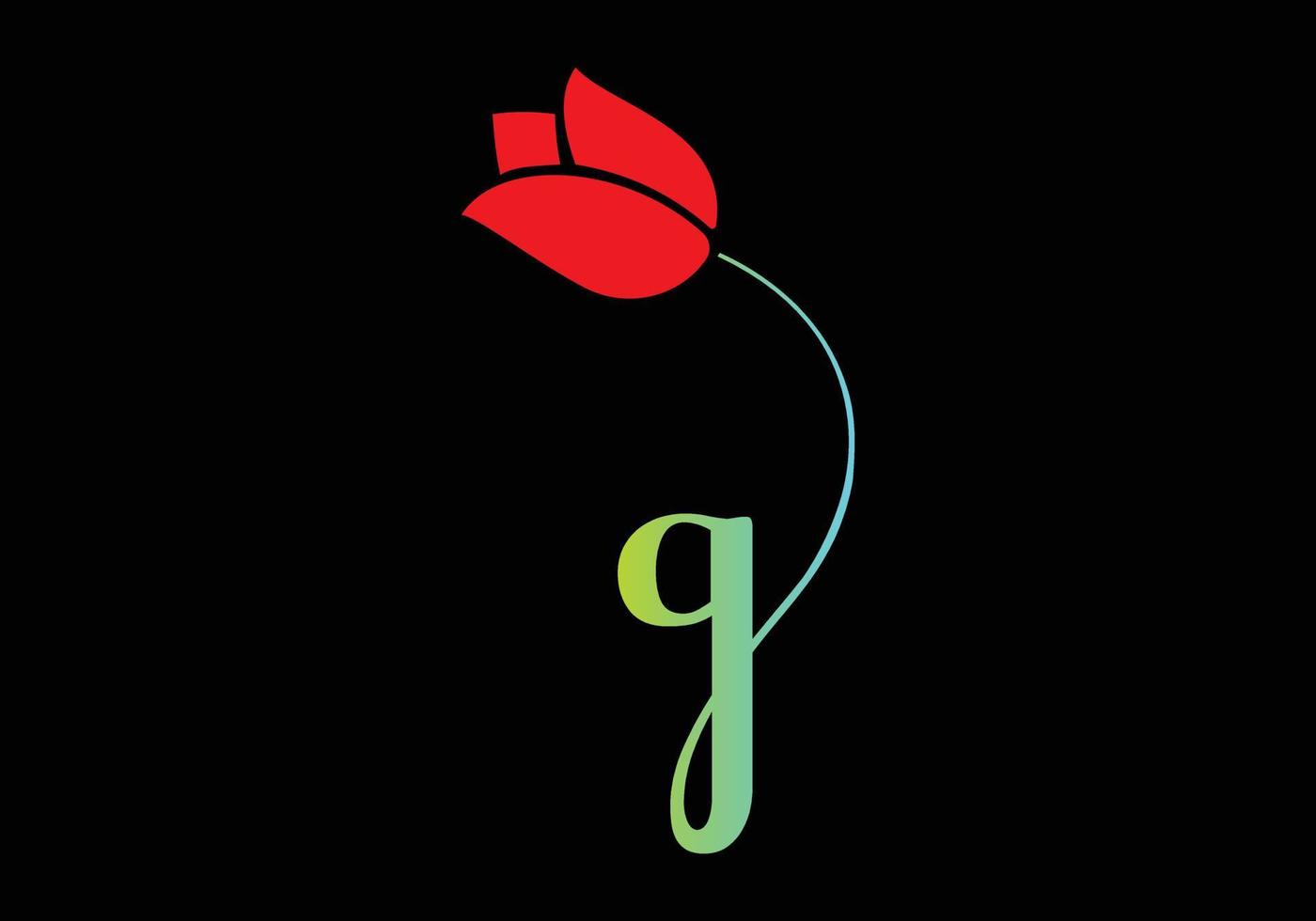 g monogrammes logo rose, modèle de vecteur de beauté spa cosmétiques de luxe