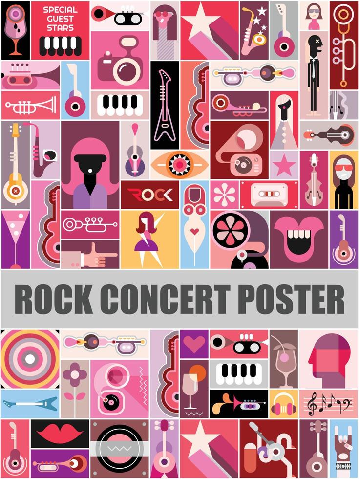 affiche de concert de rock vecteur