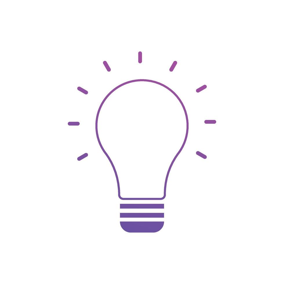 illustrations vectorielles d'icône d'idée créative. pour le référencement et les sites Web. ampoule, solution, icône de la lampe vecteur