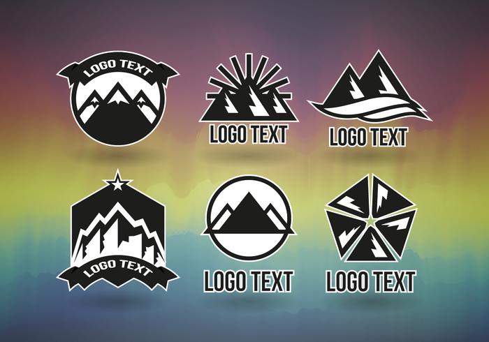 Montains logotipos vecteur professionnel gratuit