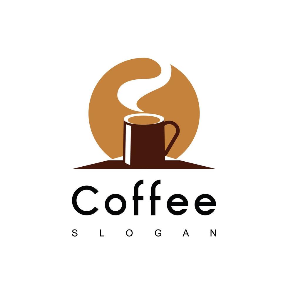 modèle de conception de logo de café vecteur