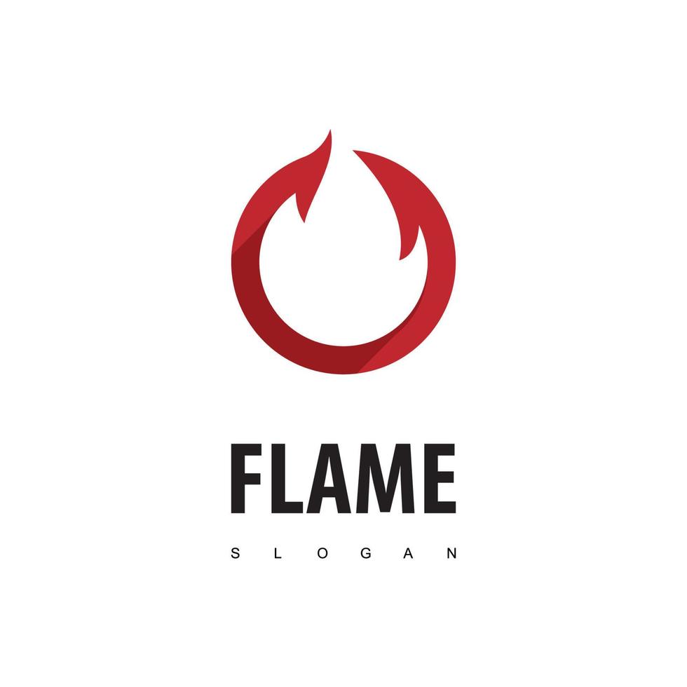 modèle de conception de logo de flamme vecteur