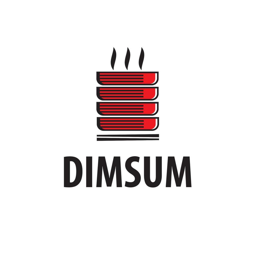 logo dimsum de la cuisine chinoise vecteur