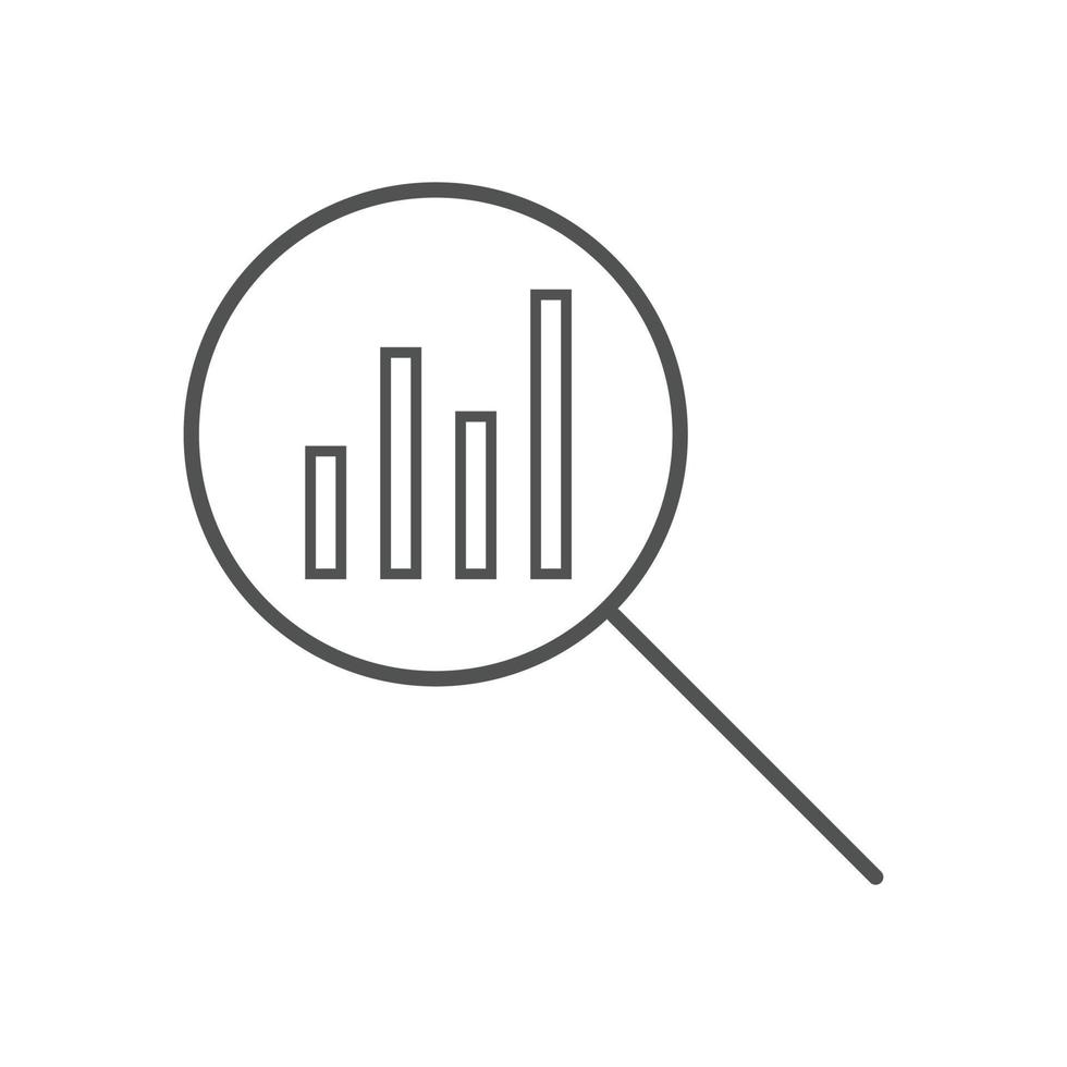 illustration vectorielle d'icône d'étude de marché. icône d'analyse de marché. utilisé pour le référencement ou le site Web vecteur