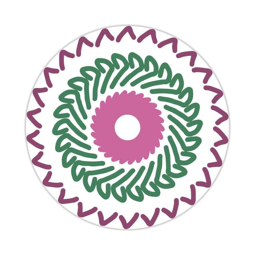 conception de mandala avec forme abstraite vecteur