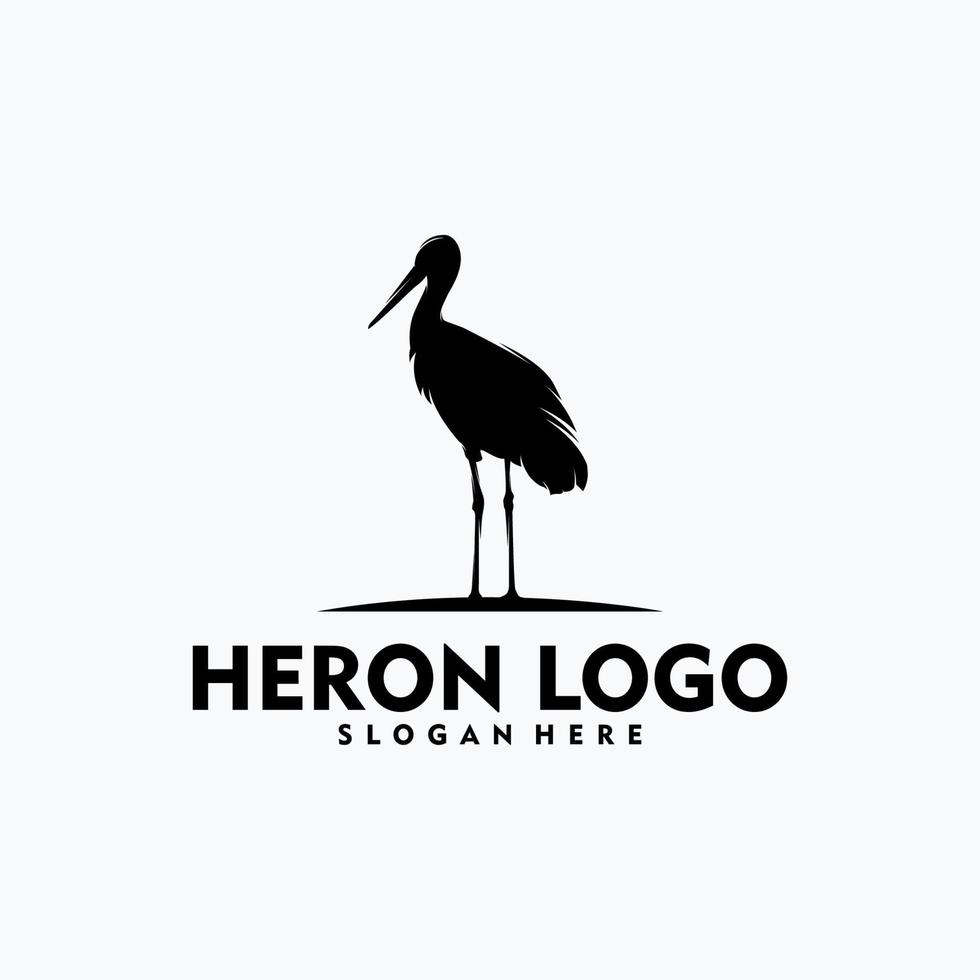 logo héron simple concept art vectoriel