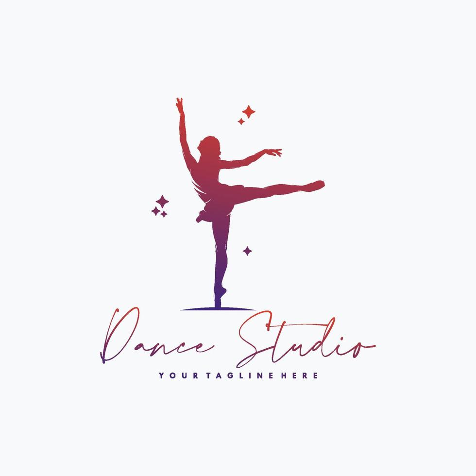 création de logo de gymnastique abstrait coloré vecteur