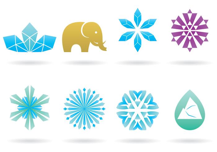 Logos d'âge glaciaire vecteur