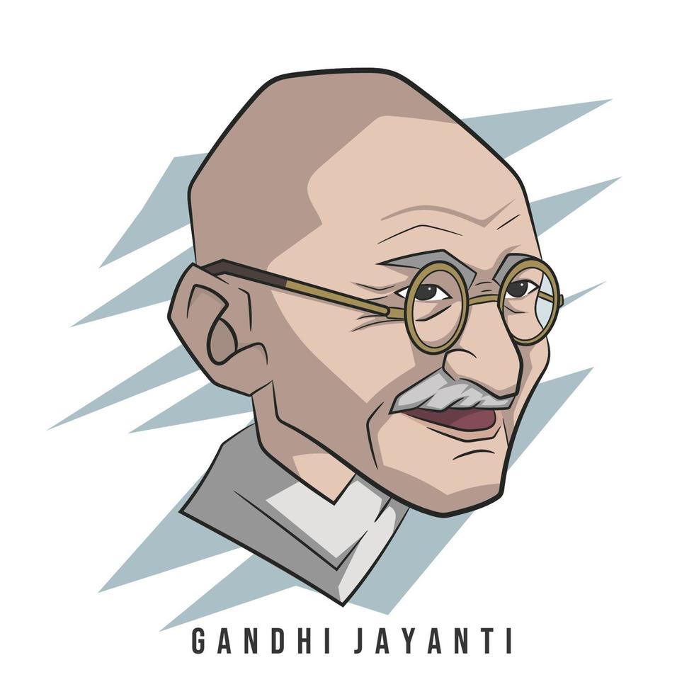 ghandi jayanti ou mahatma gandhi vecteur