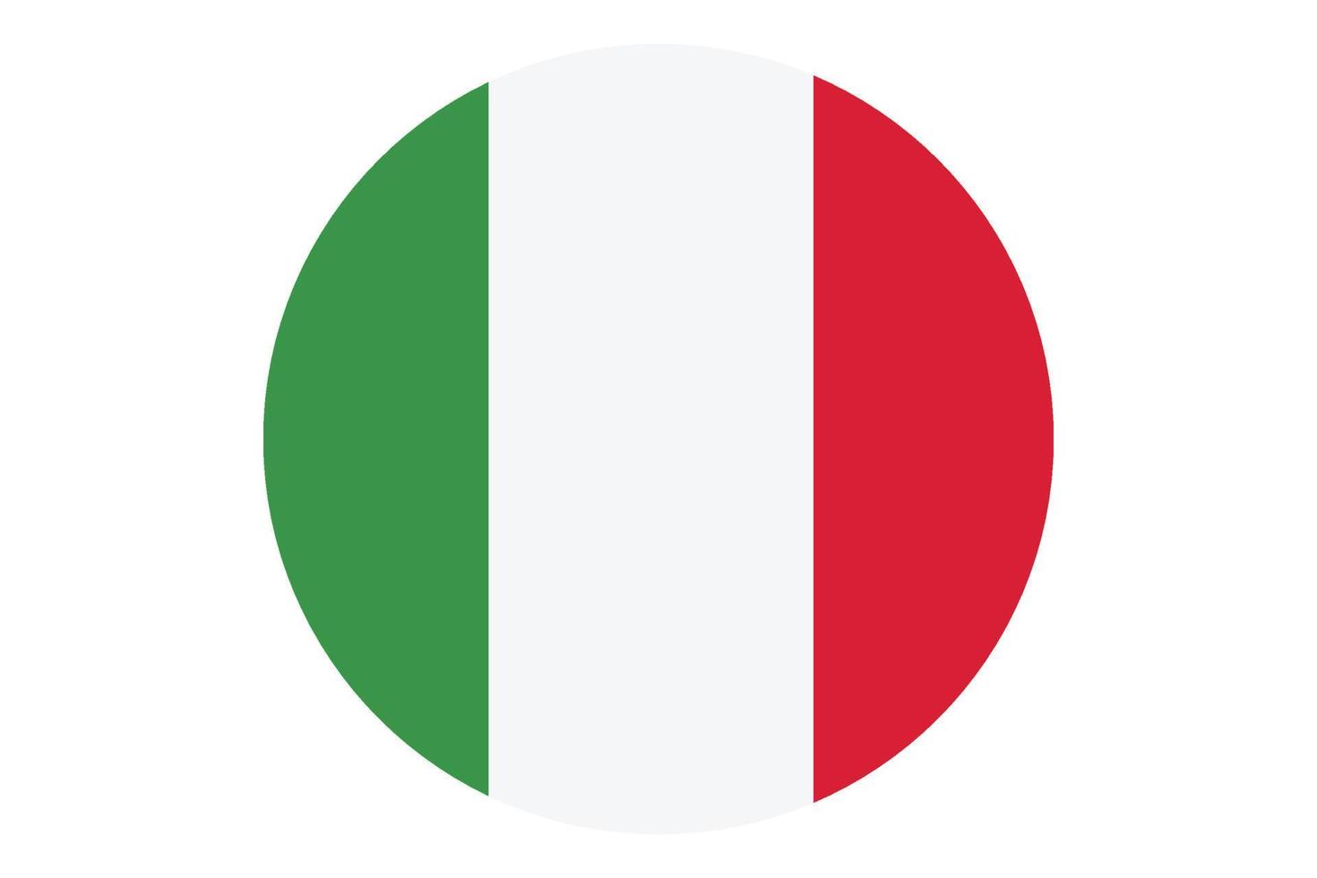 vecteur de drapeau de cercle de l'italie