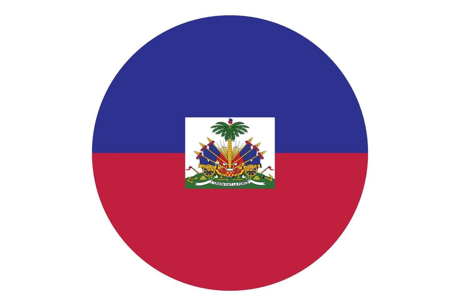 cercle drapeau vecteur d'haïti