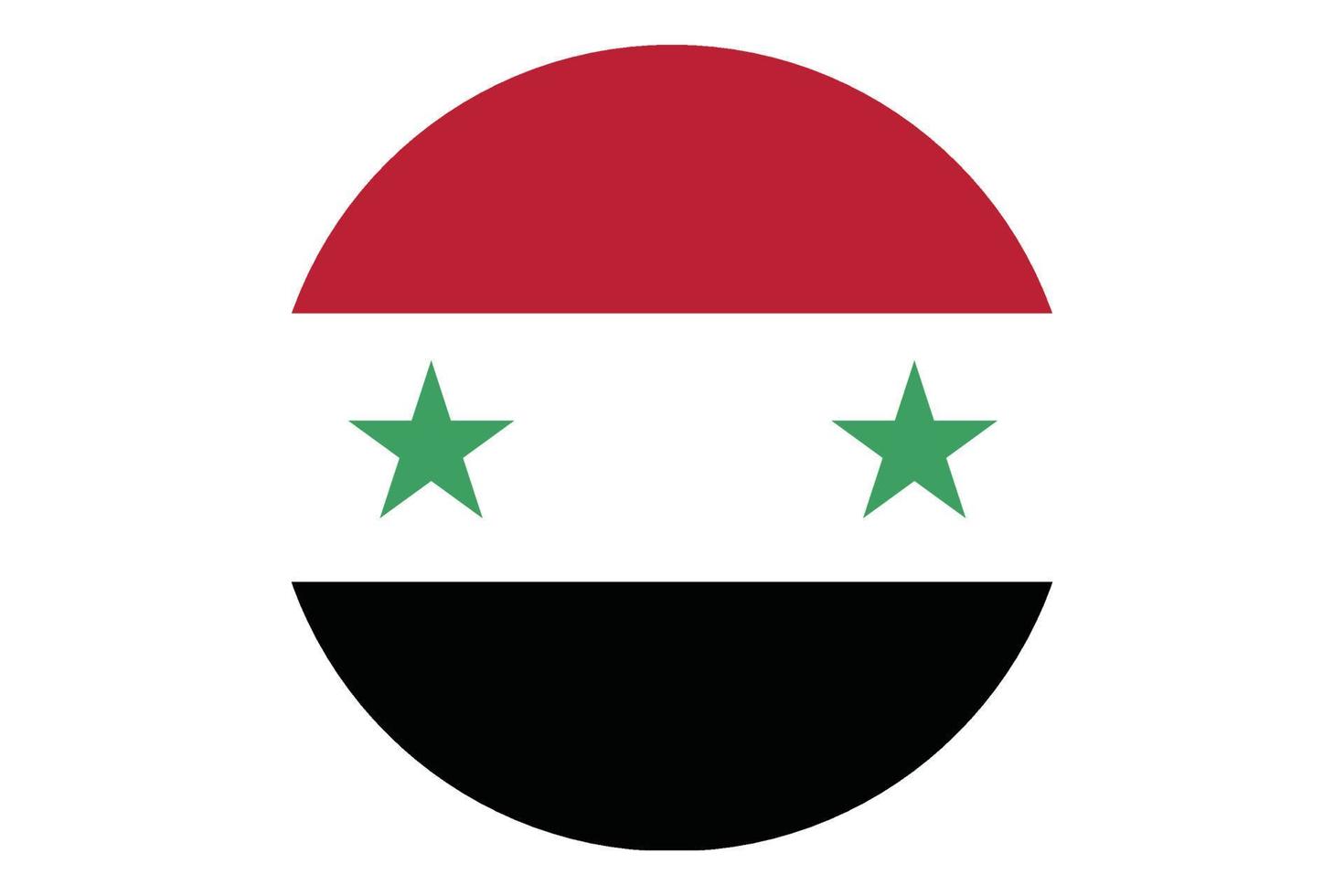 cercle drapeau vecteur de syrie