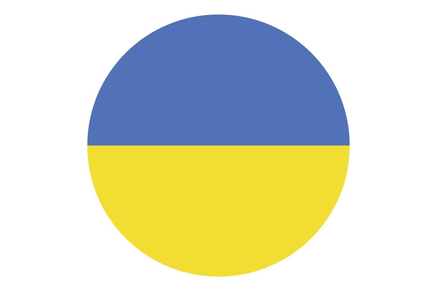 vecteur de drapeau de cercle de l'ukraine