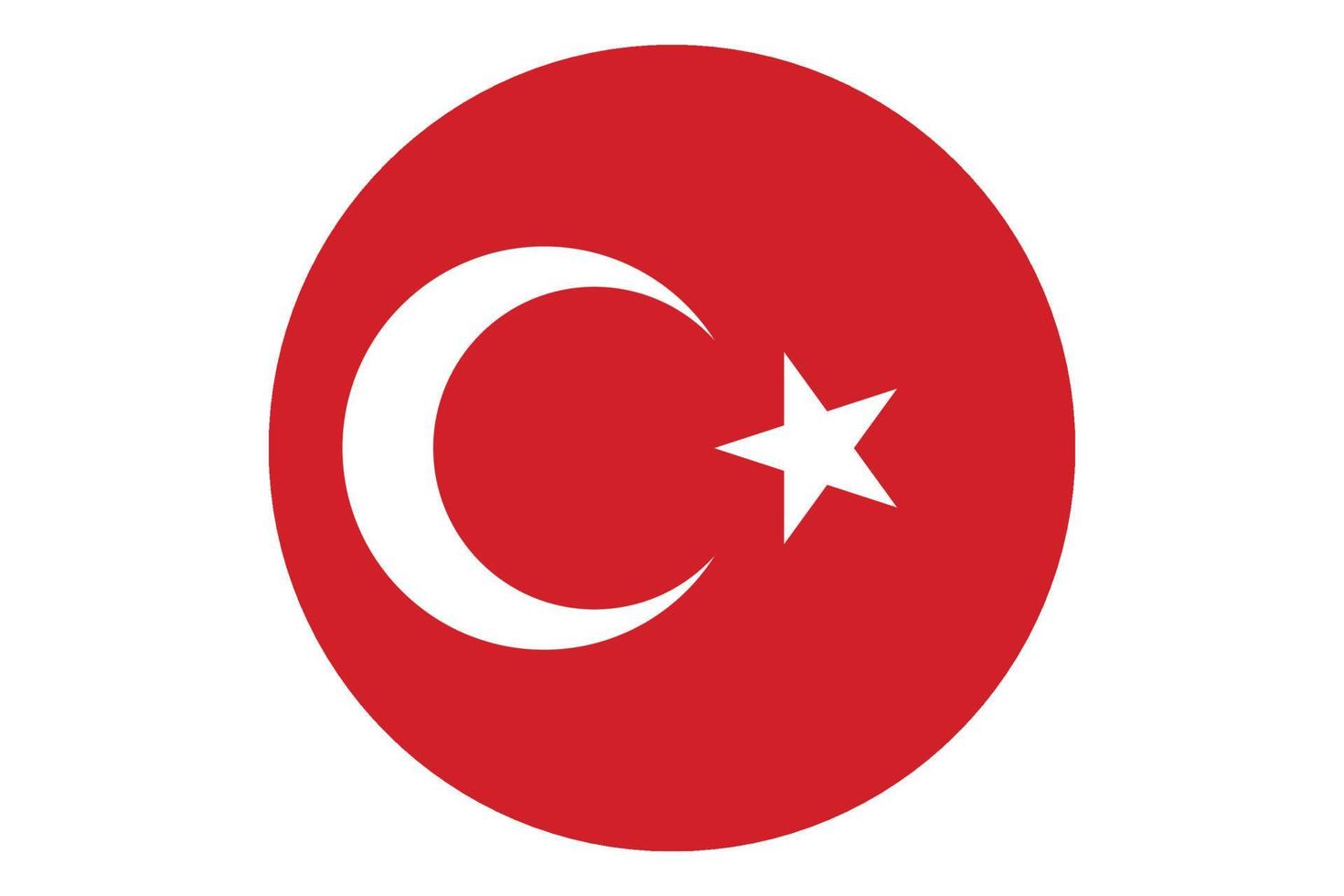 cercle drapeau vecteur de turquie