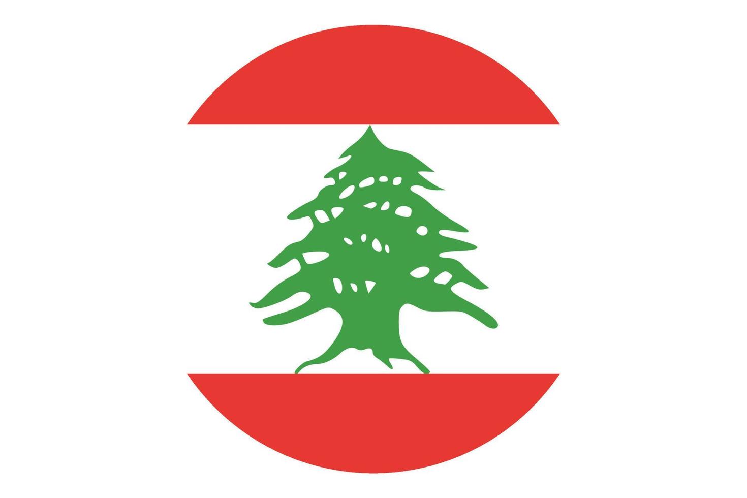 cercle drapeau vecteur du liban