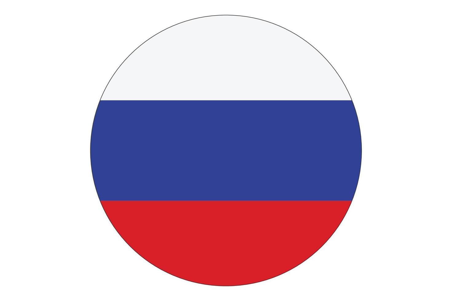 cercle drapeau vecteur de russie