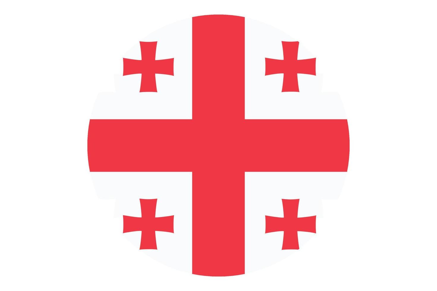 cercle drapeau vecteur de géorgie