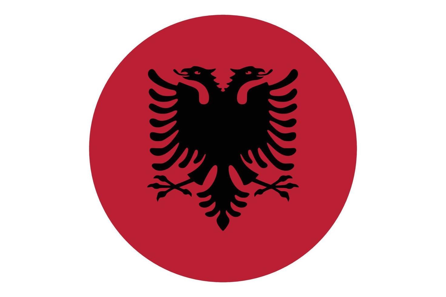 vecteur de drapeau de cercle de l'albanie