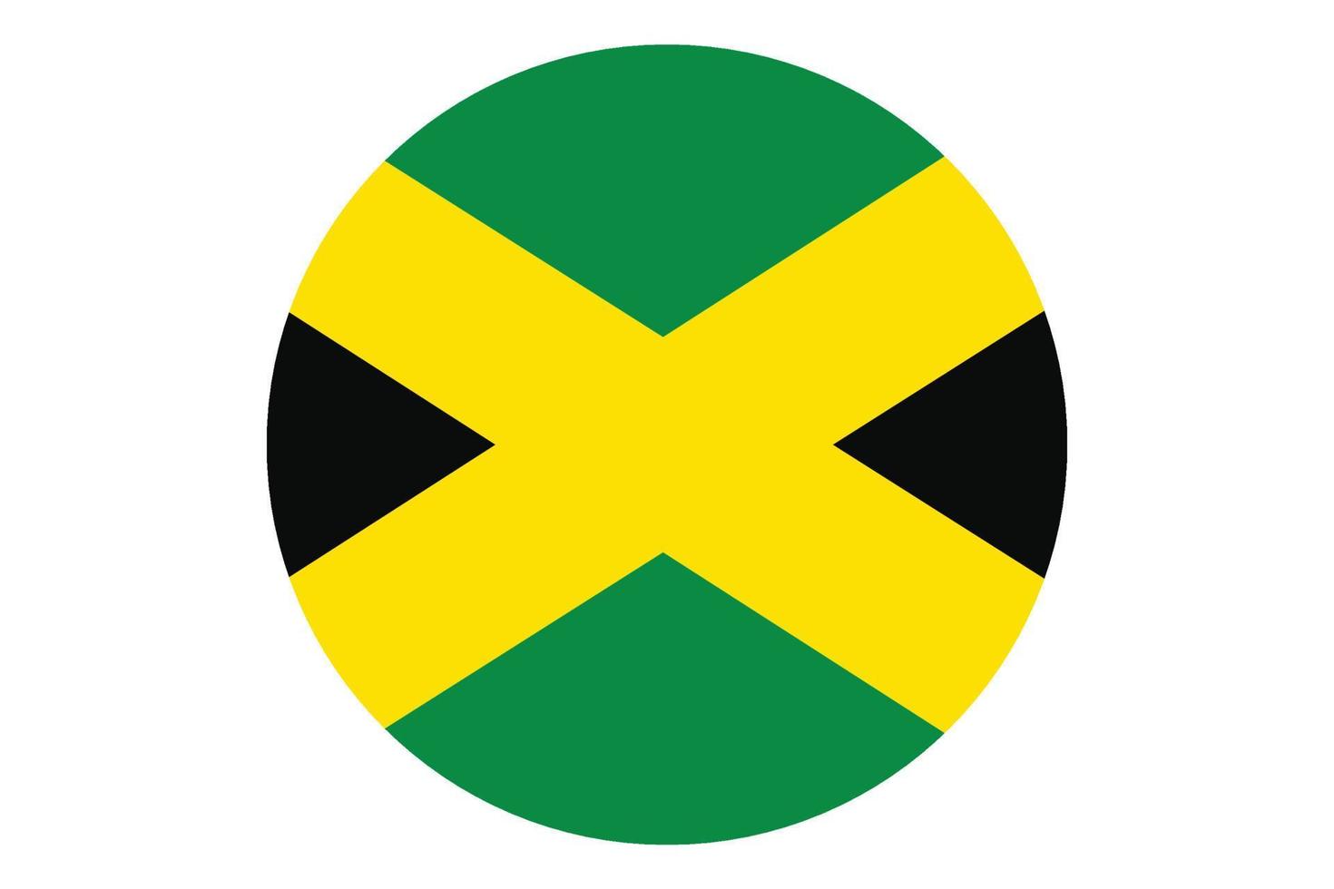 vecteur de drapeau de cercle de la jamaïque