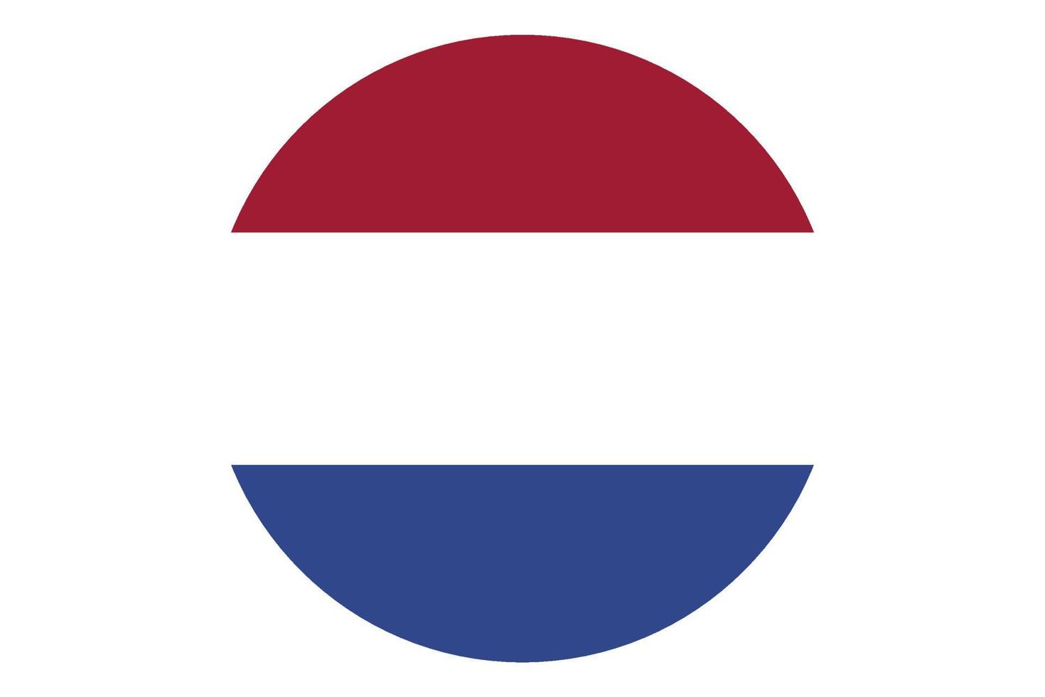 vecteur de drapeau de cercle des pays-bas