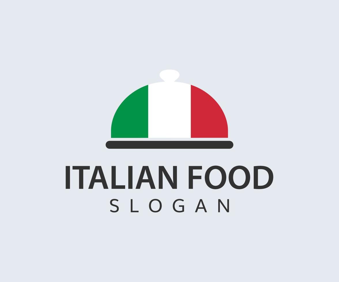 logo du restaurant italien. modèle de logo de cuisine italienne vecteur
