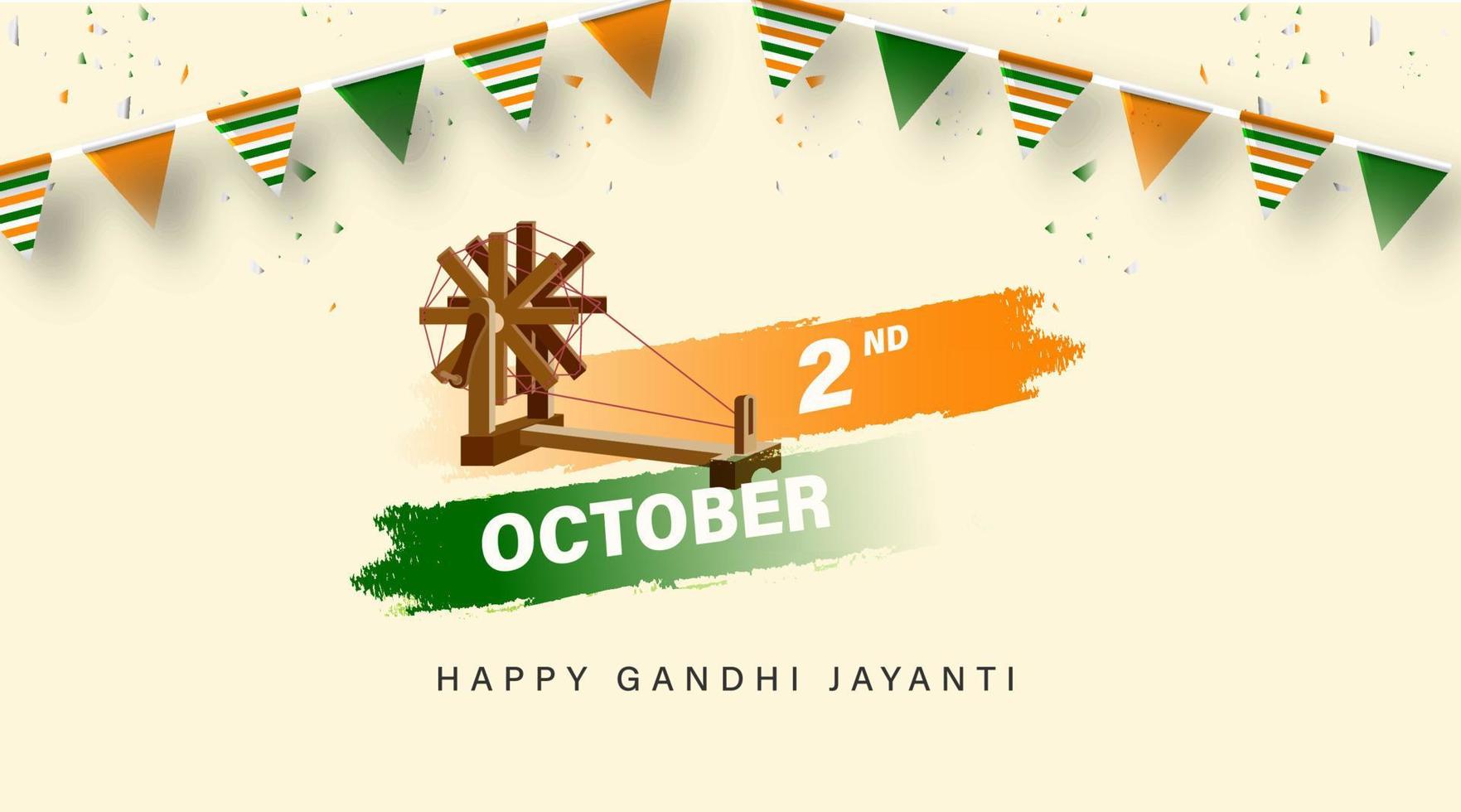 illustration vectorielle heureuse de gandhi jayanti. anniversaire de mohandas karam chandra gandhi. vecteur