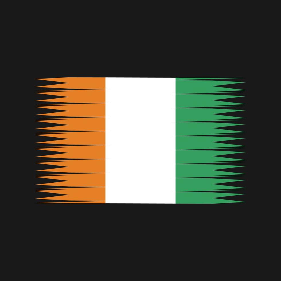 vecteur de drapeau de côte d'ivoire. drapeau national