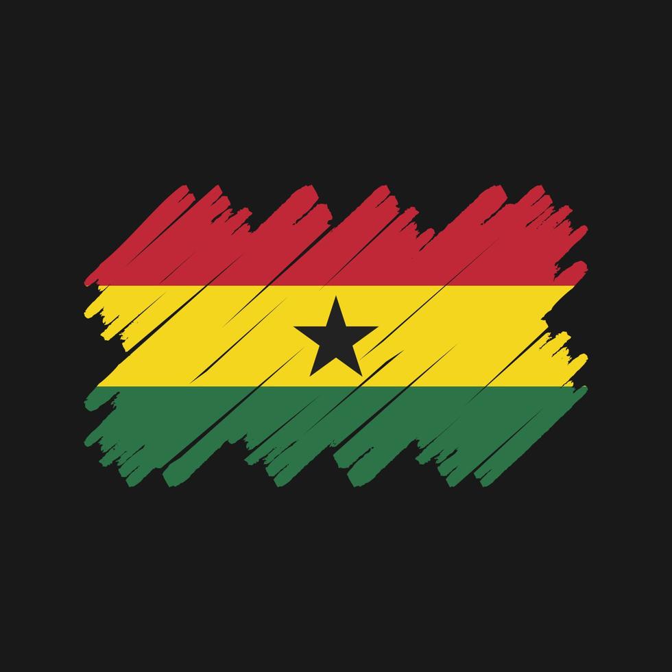 brosse de drapeau du ghana. drapeau national vecteur