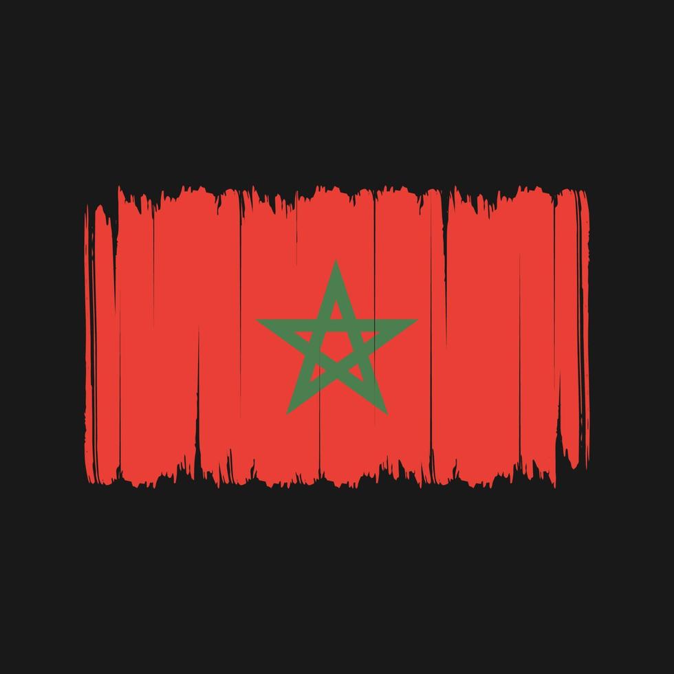 coups de pinceau du drapeau marocain. drapeau national vecteur