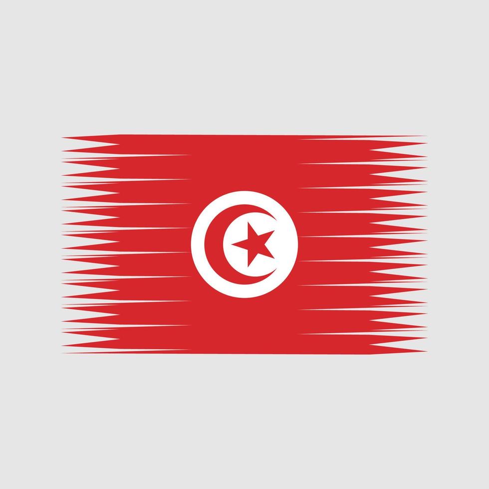 vecteur de drapeau tunisien. drapeau national