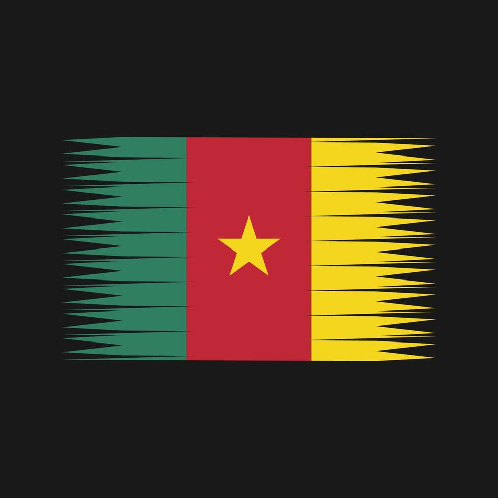 vecteur de drapeau camerounais. drapeau national