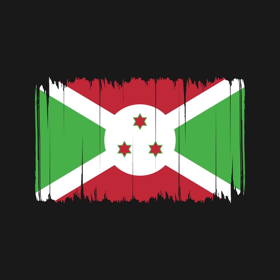 coups de pinceau du drapeau du burundi. drapeau national vecteur