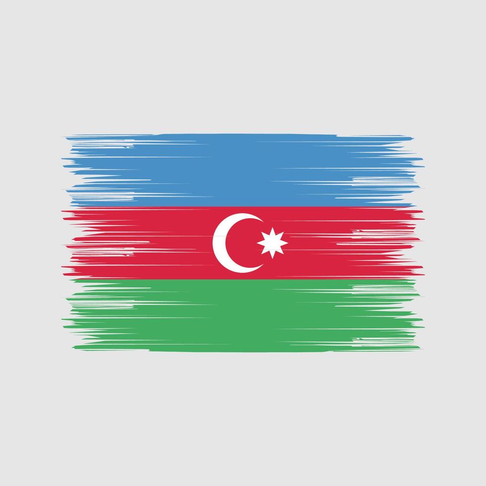 pinceau drapeau azerbaïdjanais. drapeau national vecteur