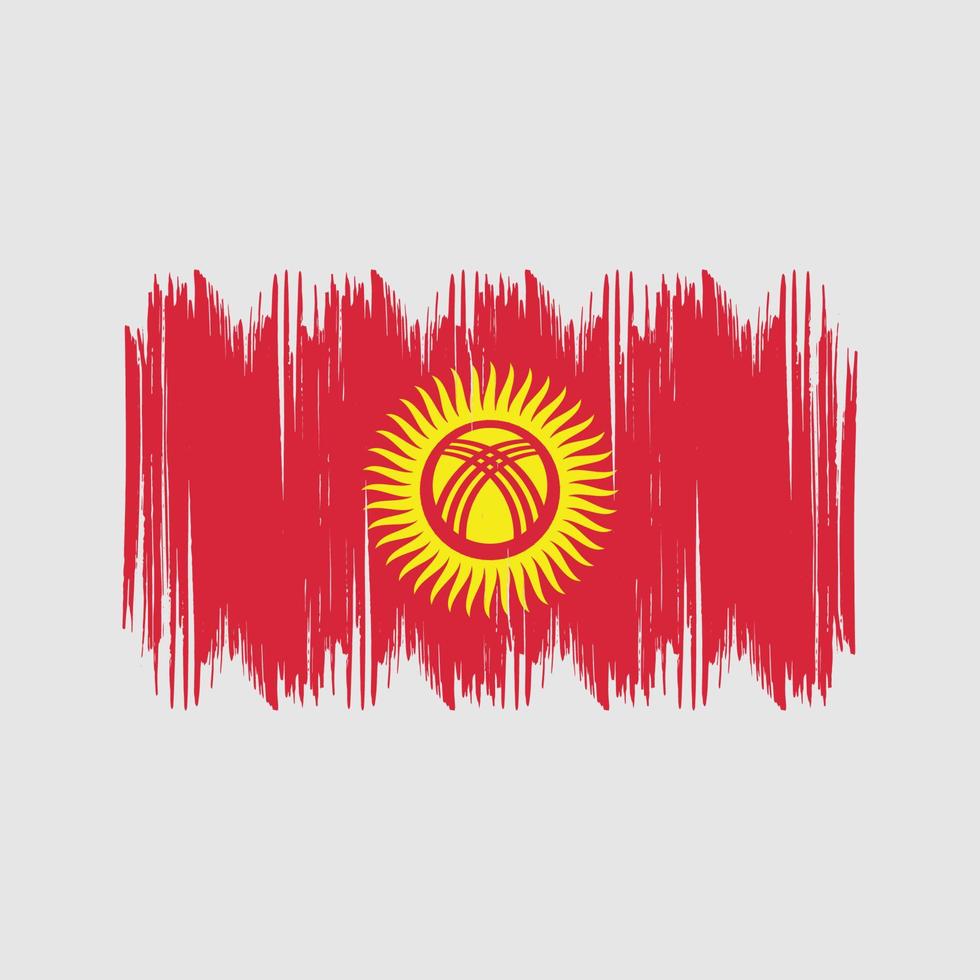 coups de brousse drapeau kirghizistan. drapeau national vecteur