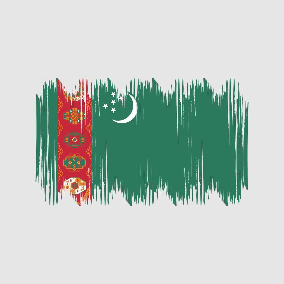 coups de brousse drapeau turkménistan. drapeau national vecteur