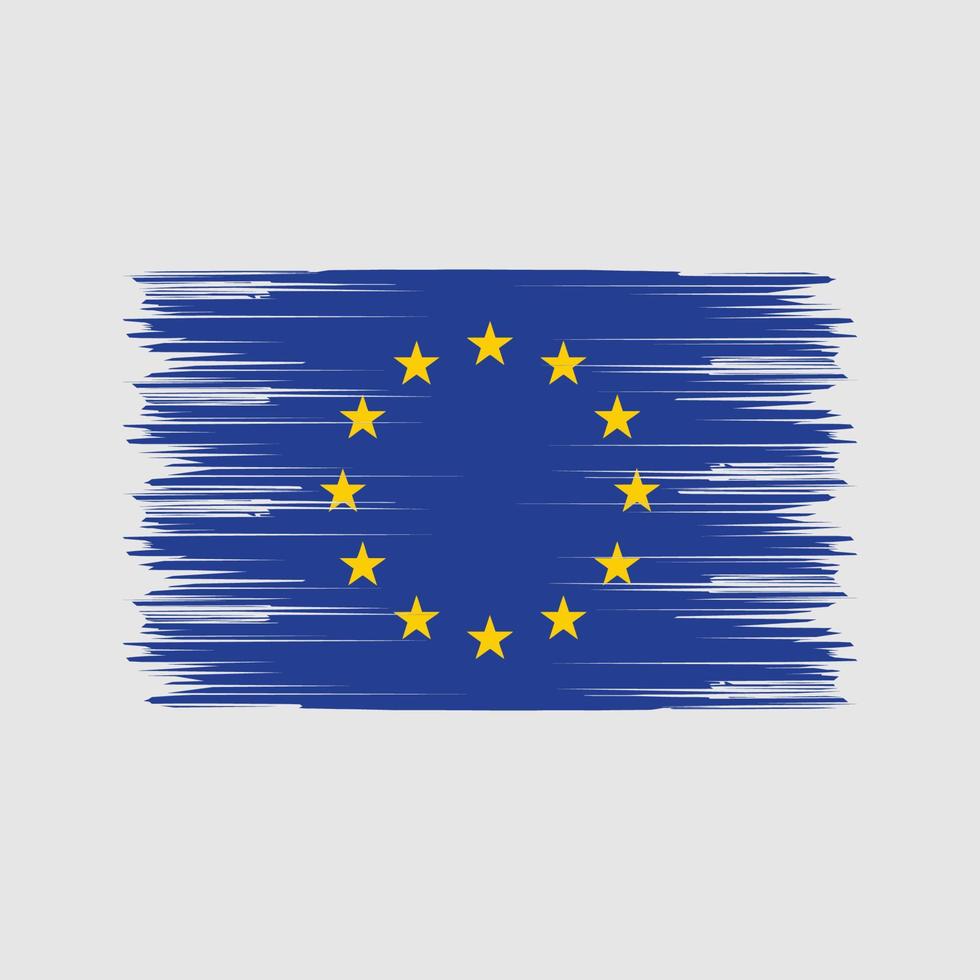 pinceau drapeau européen. drapeau national vecteur